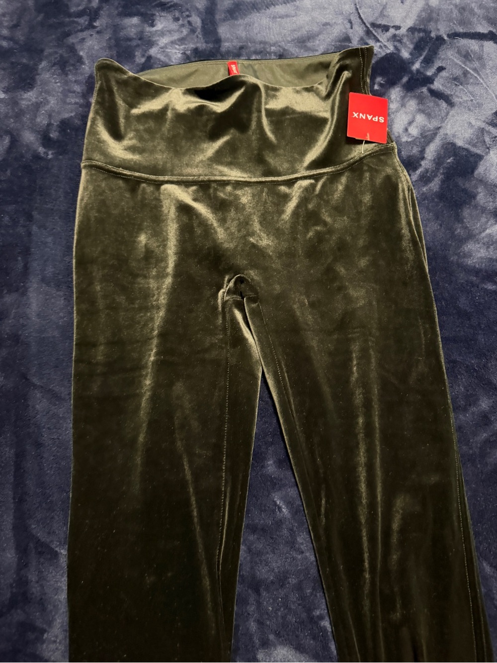 Spanx womens Velvet Leggings in Black - Picture 2 of 4